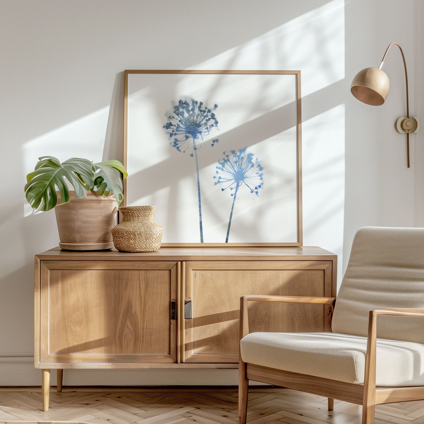 Blue Dandelion Print