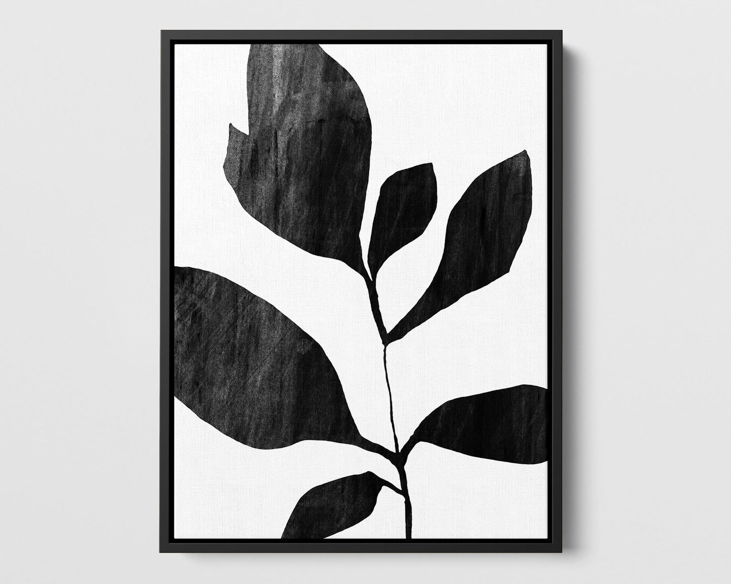 Seven Leaf Plant Silhouette Print
