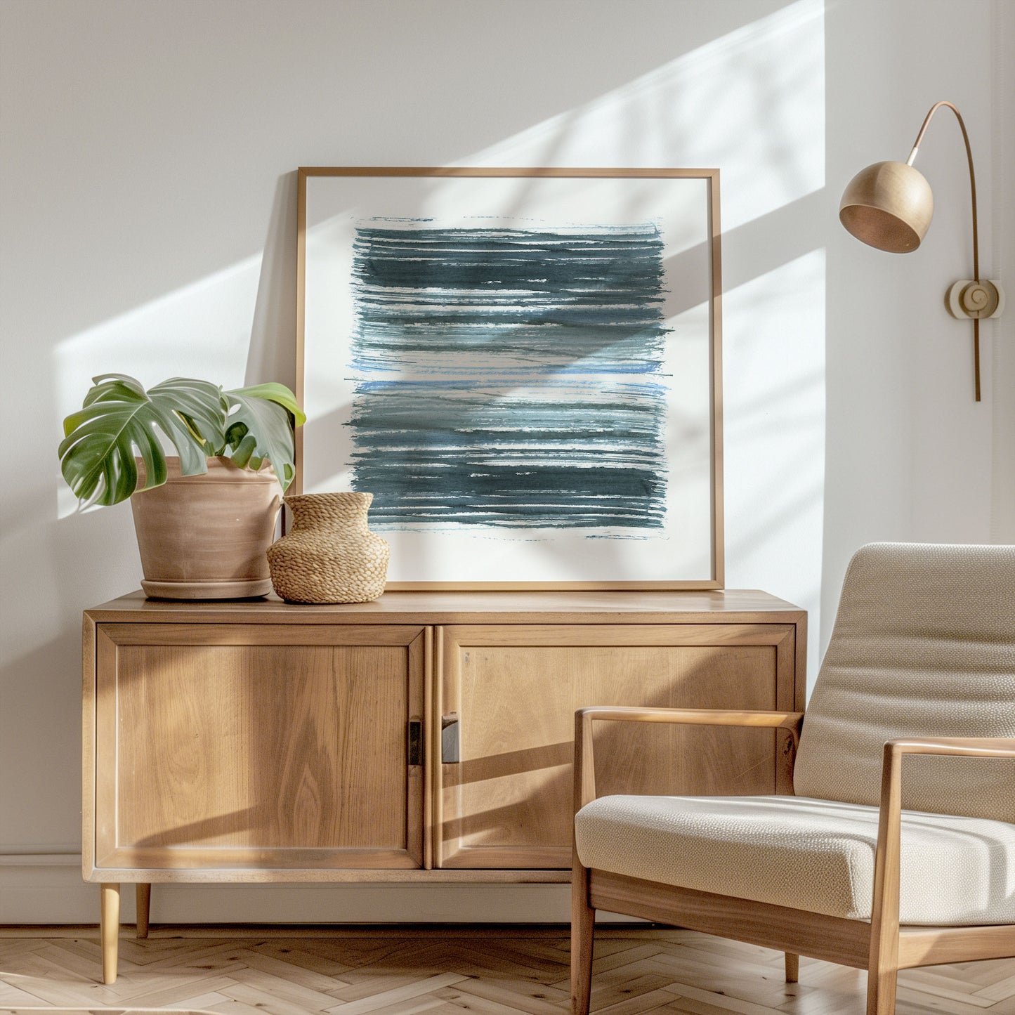 Blue Stripes Double Print