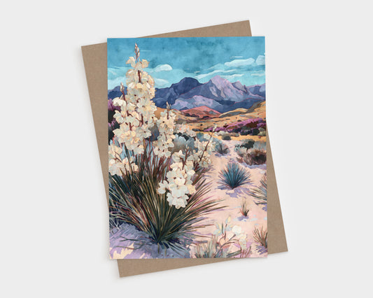 Desert Yucca Bloom Note Cards