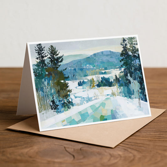 Abstracted Winter Mountain Note Cards