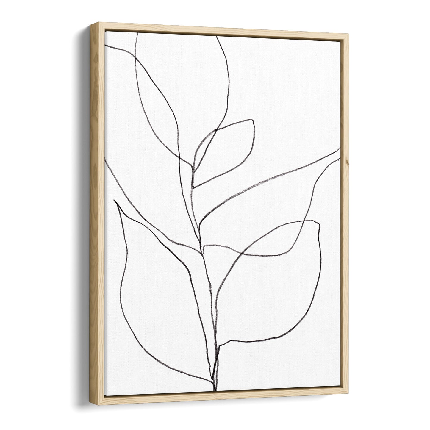 Minimalist Botanical Black and White Line Drawing Print