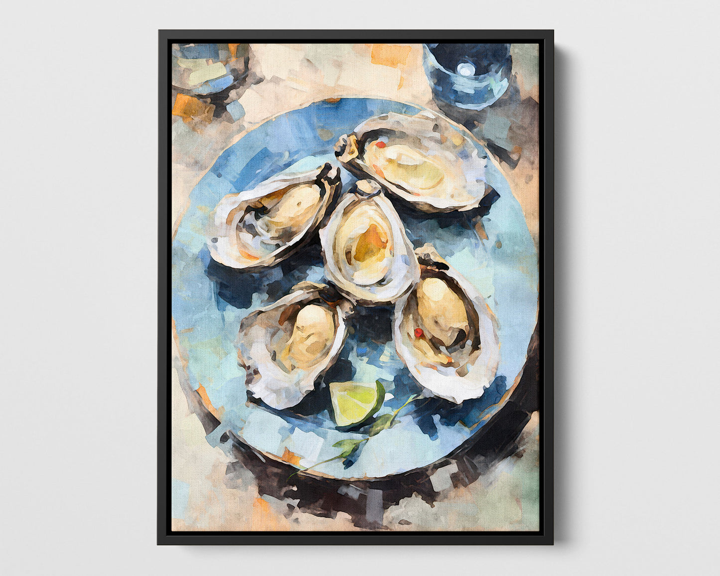 Fresh Oysters Impressionist Still Life Print