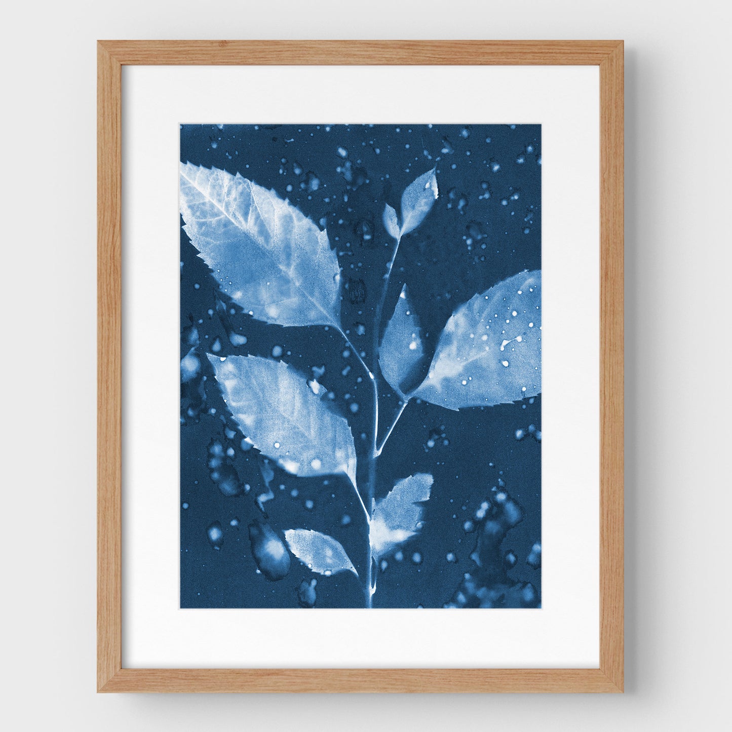 Rainy Leaves Cyanotype Print