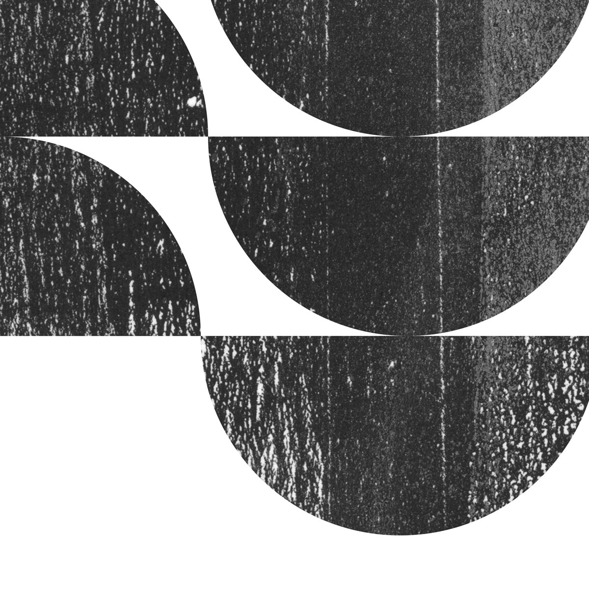 Mid Century Modern Black and White Geometric Op Art Abstract Print