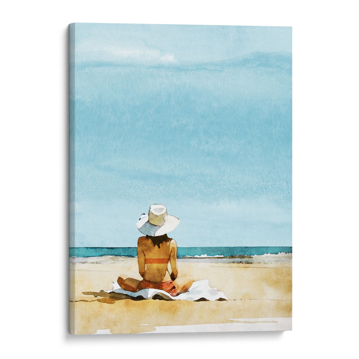 Woman on the Beach Print