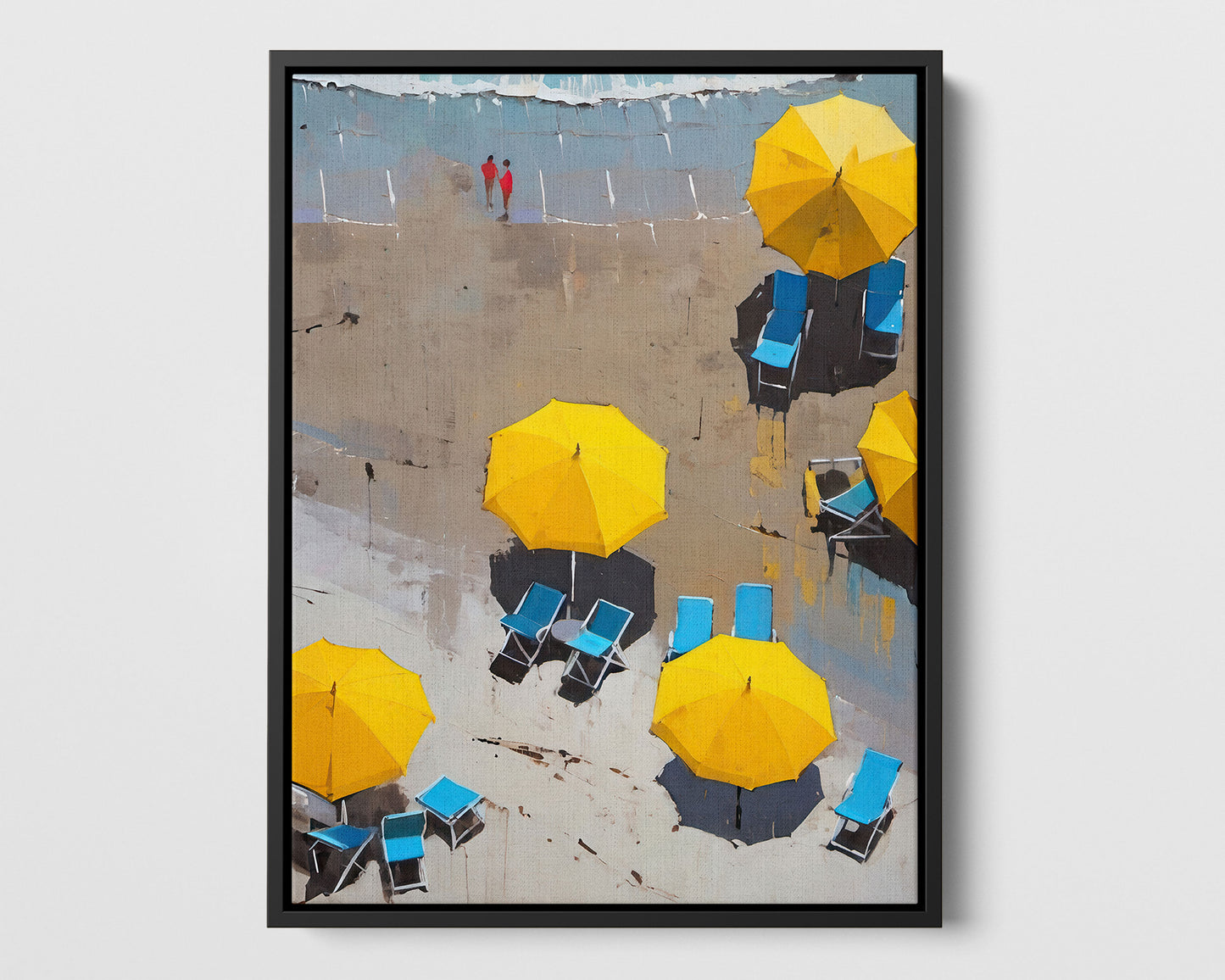 Yellow Beach Umbrellas Print