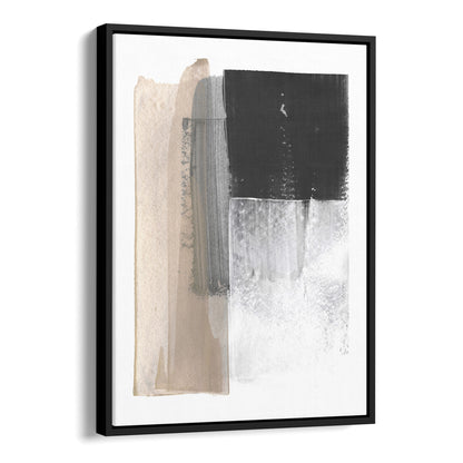 Beige and Grey Minimalist Abstract Colorblock Painting Print