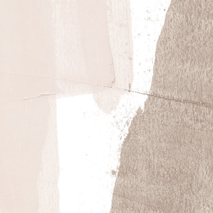 Beige and Brown Strokes Minimalist Abstract Painting Print