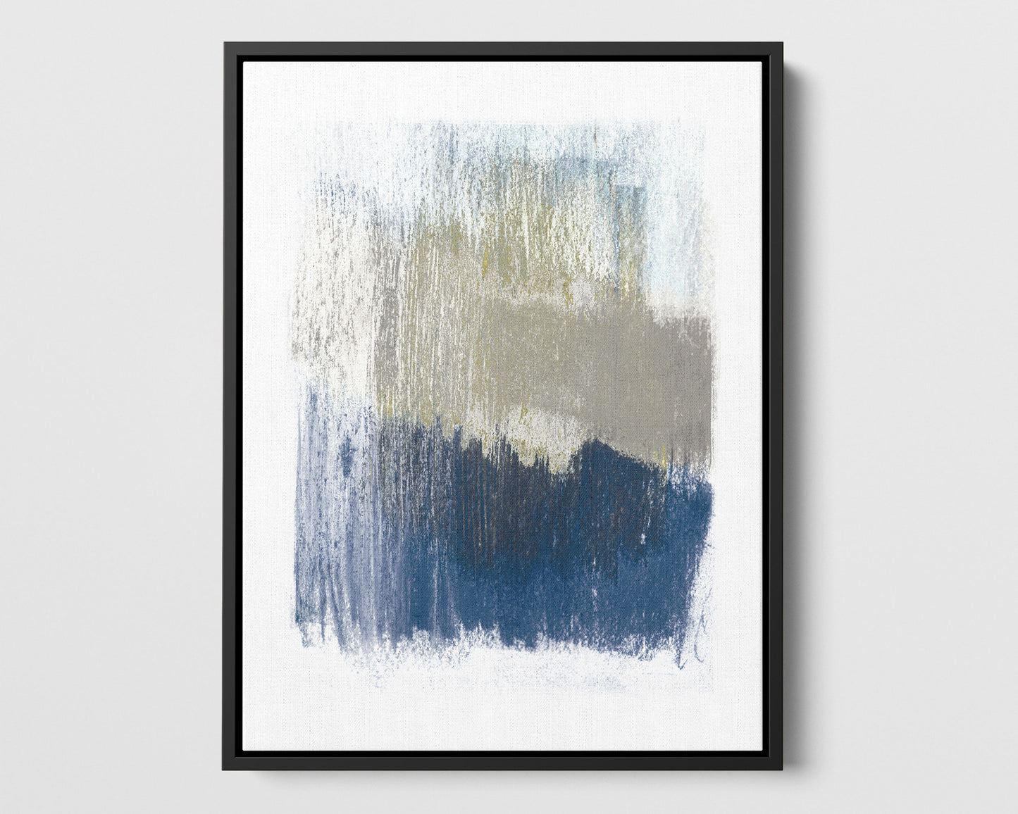 Indigo and Beige Layers Print