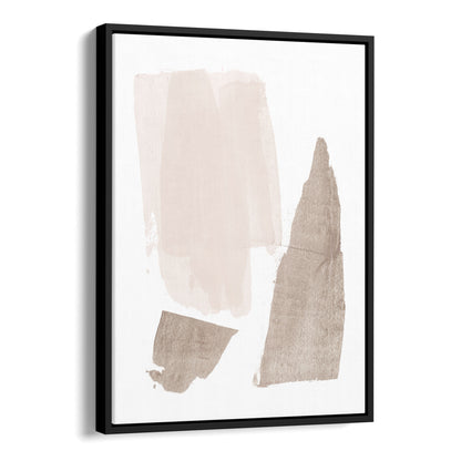 Beige and Brown Strokes Minimalist Abstract Painting Print