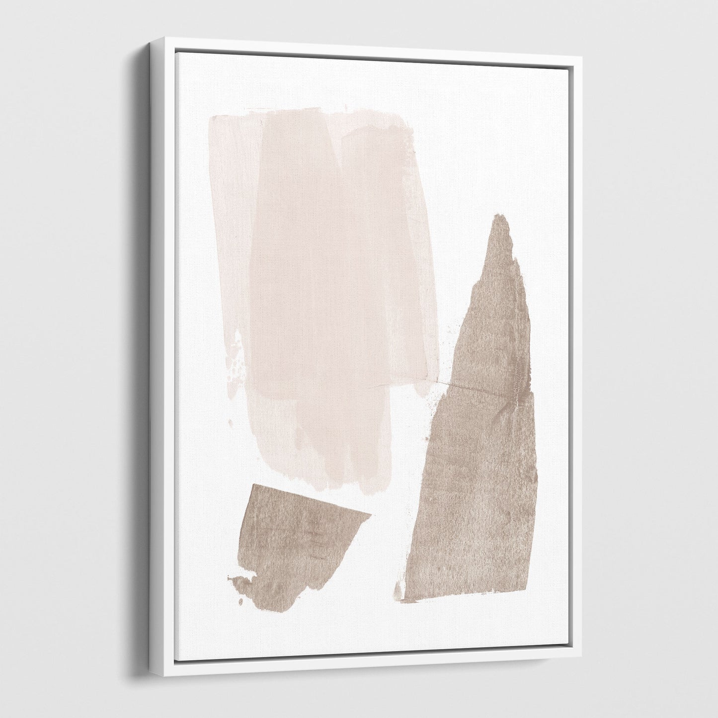 Beige and Brown Strokes Minimalist Abstract Painting Print