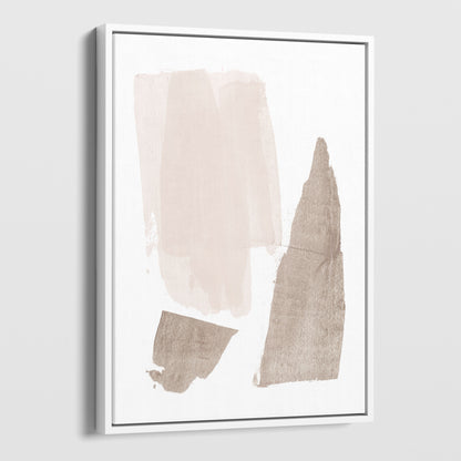 Beige and Brown Strokes Minimalist Abstract Painting Print