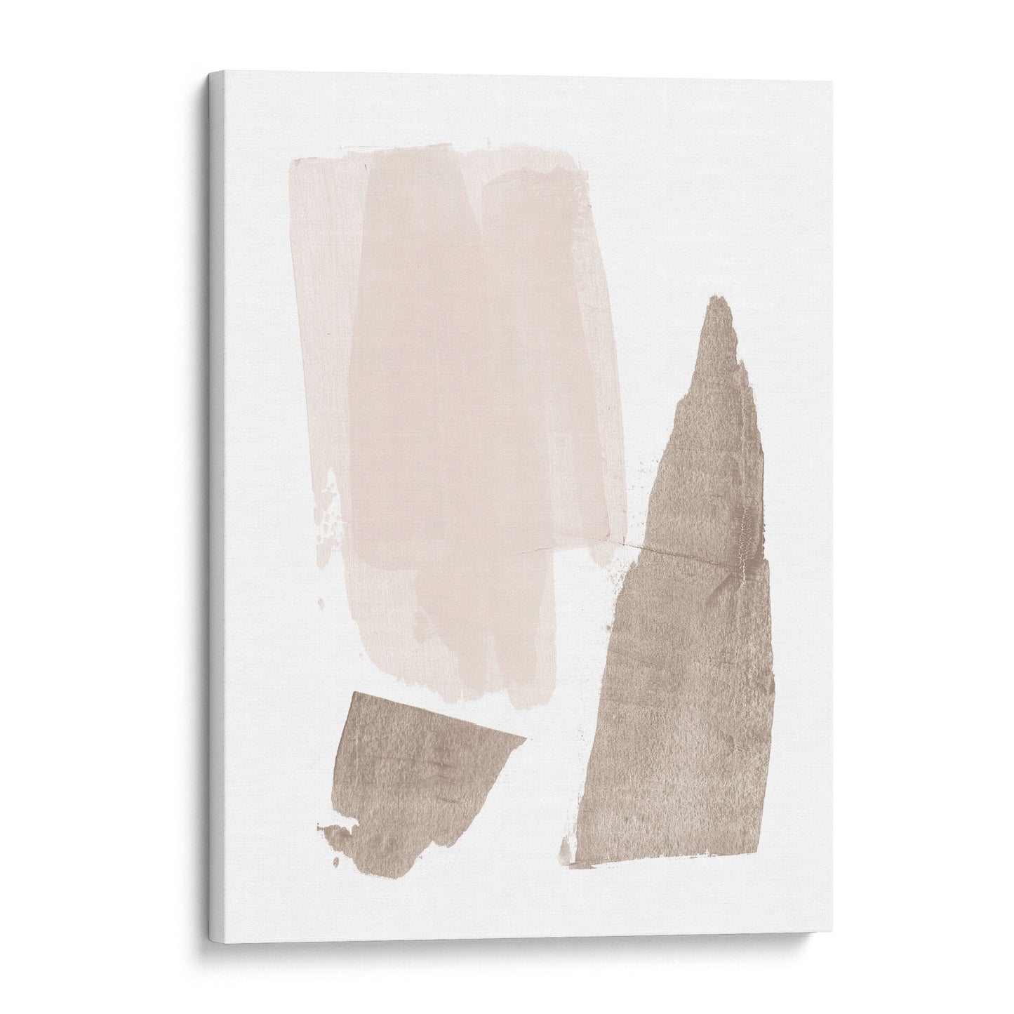 Beige and Brown Strokes Minimalist Abstract Painting Print