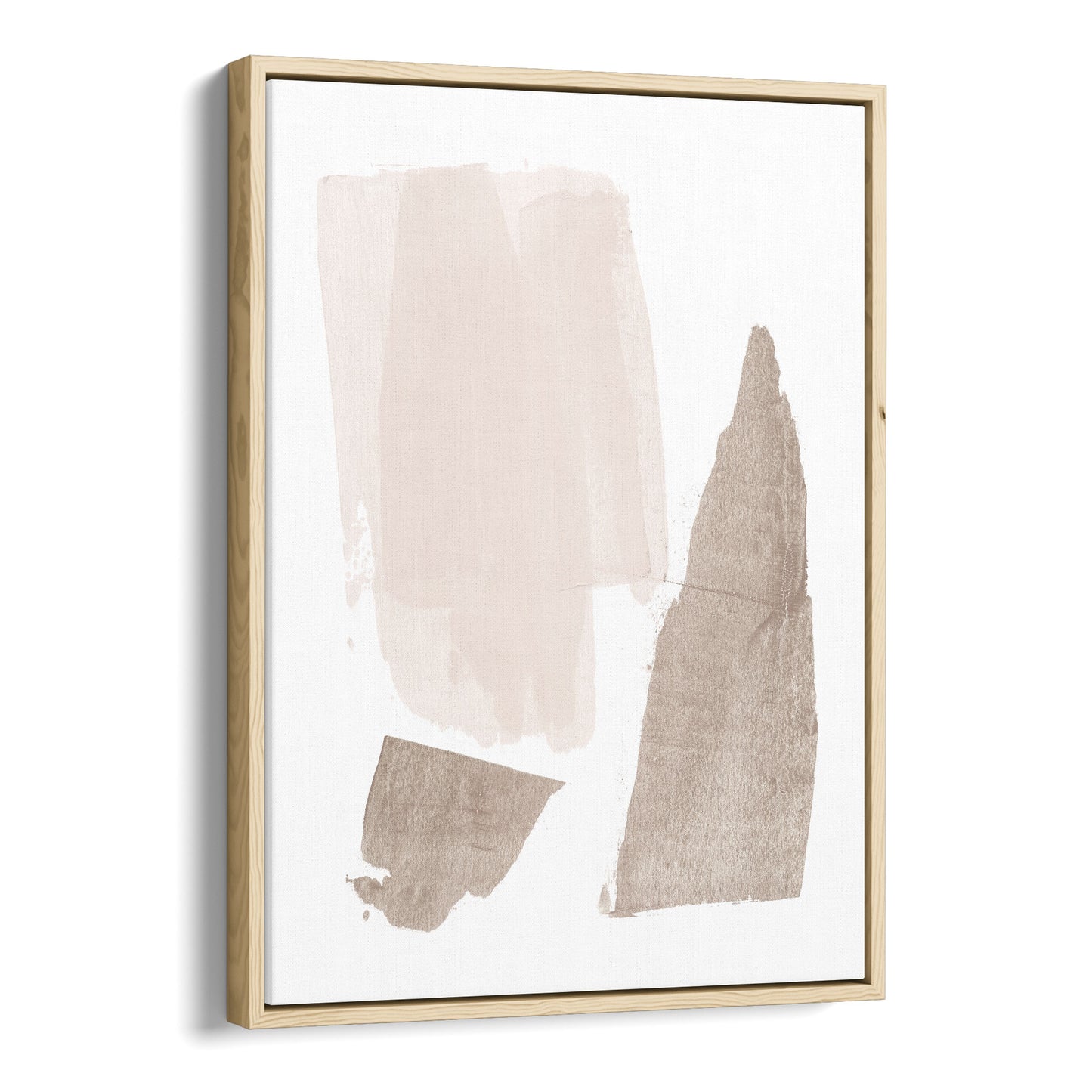 Beige and Brown Strokes Minimalist Abstract Painting Print