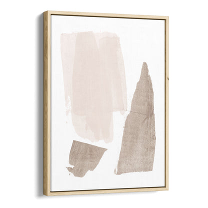 Beige and Brown Strokes Minimalist Abstract Painting Print