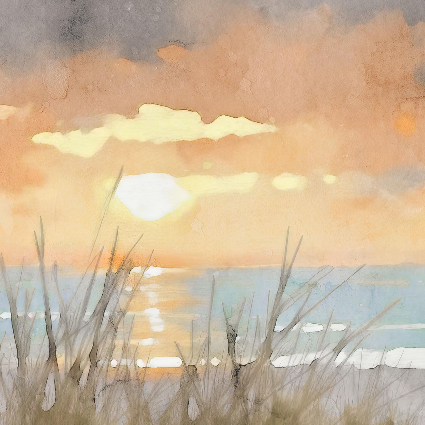 Beach Boardwalk Sunrise Note Cards