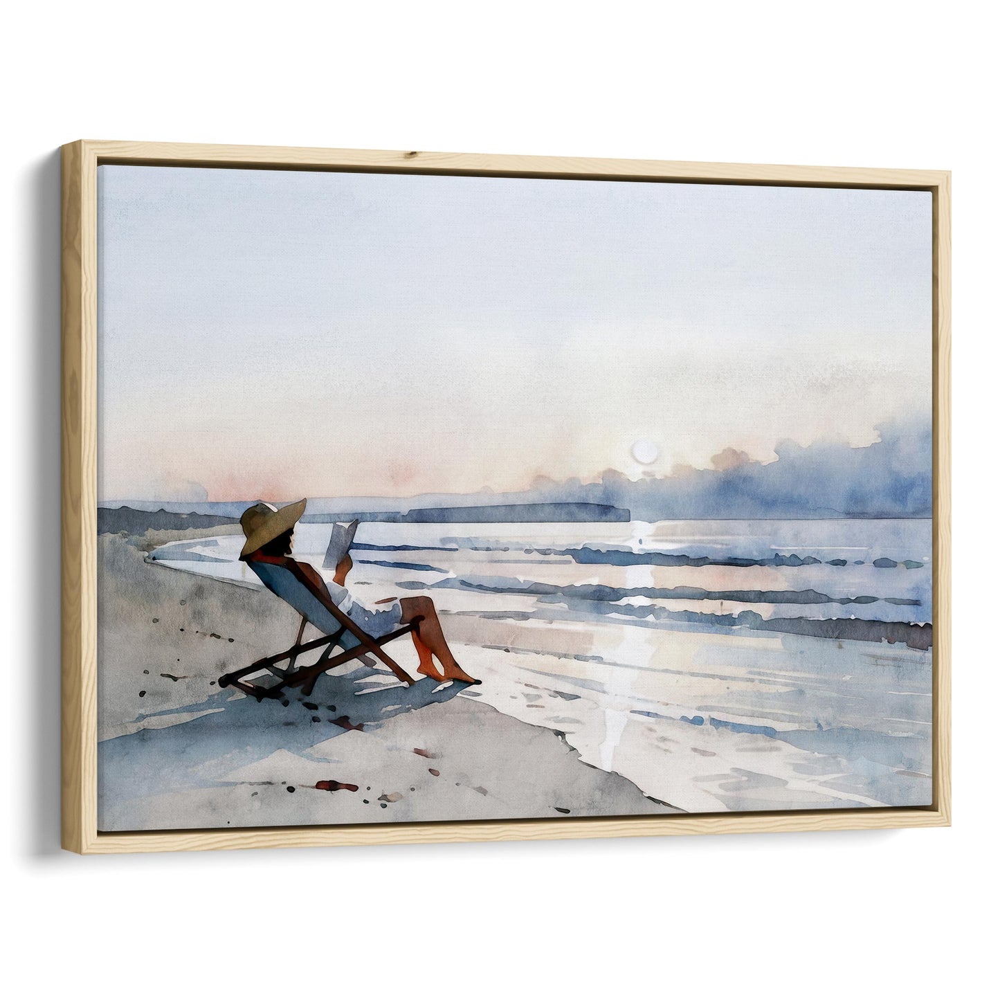 Beach Read at Sunset Print