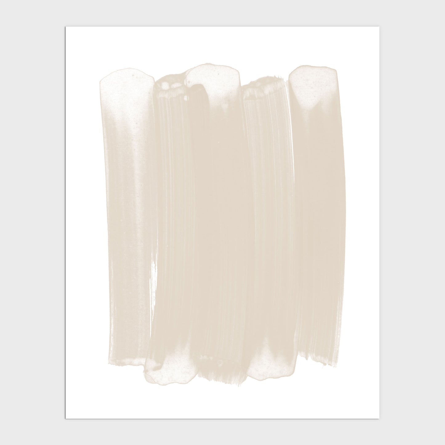 Beige Brushstroke Minimalist Abstract Painting Print