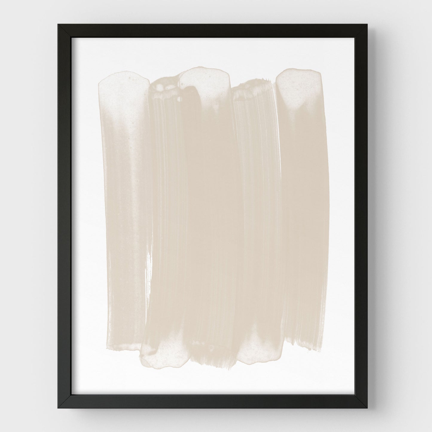 Beige Brushstroke Minimalist Abstract Painting Print