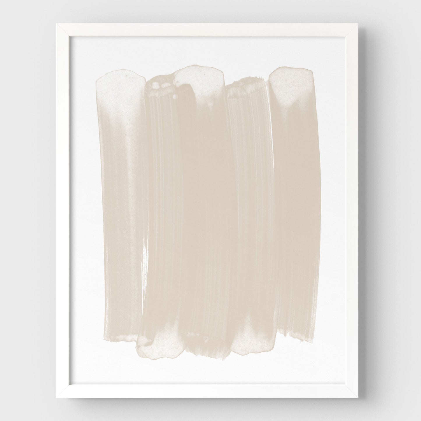 Beige Brushstroke Minimalist Abstract Painting Print