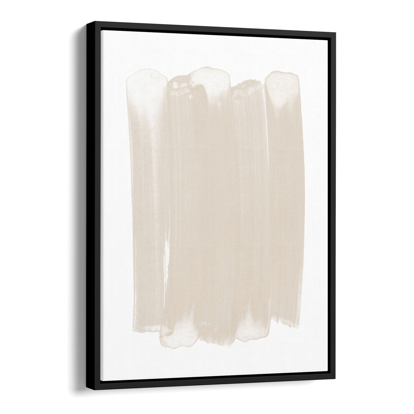 Beige Brushstroke Minimalist Abstract Painting Print