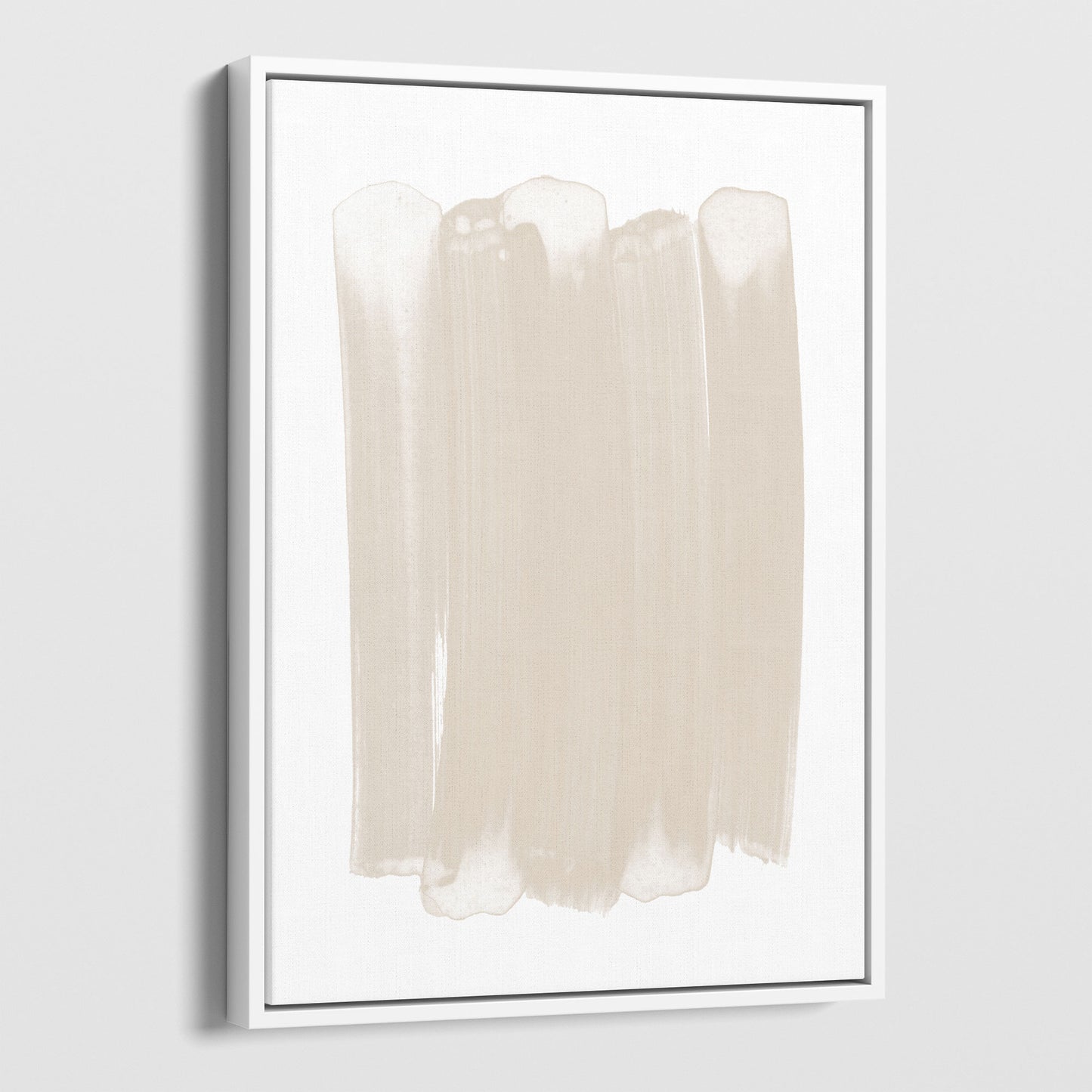 Beige Brushstroke Minimalist Abstract Painting Print