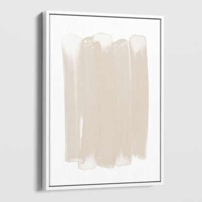 Beige Brushstroke Minimalist Abstract Painting Print