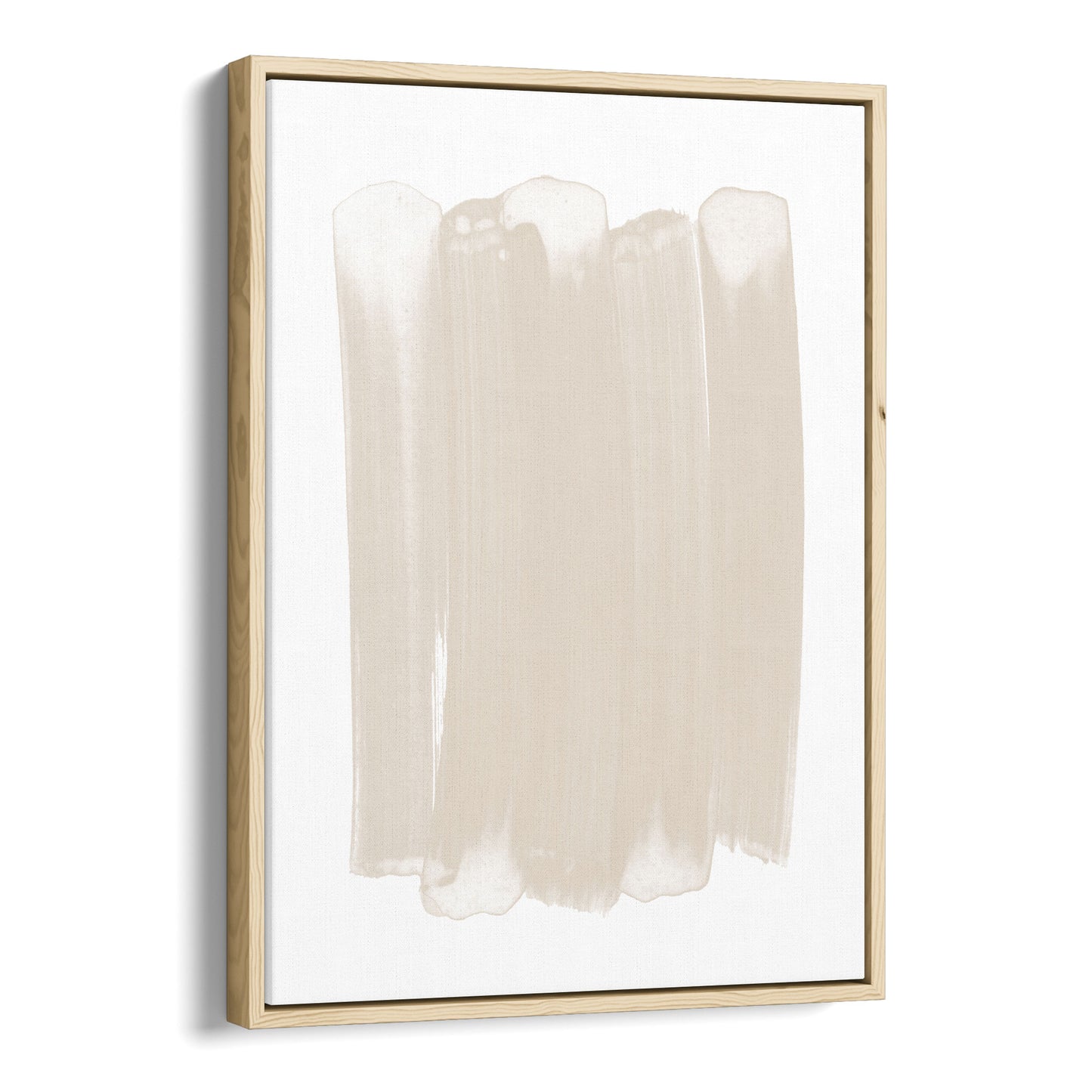 Beige Brushstroke Minimalist Abstract Painting Print