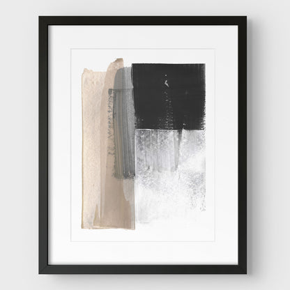 Beige and Grey Colorblock Print
