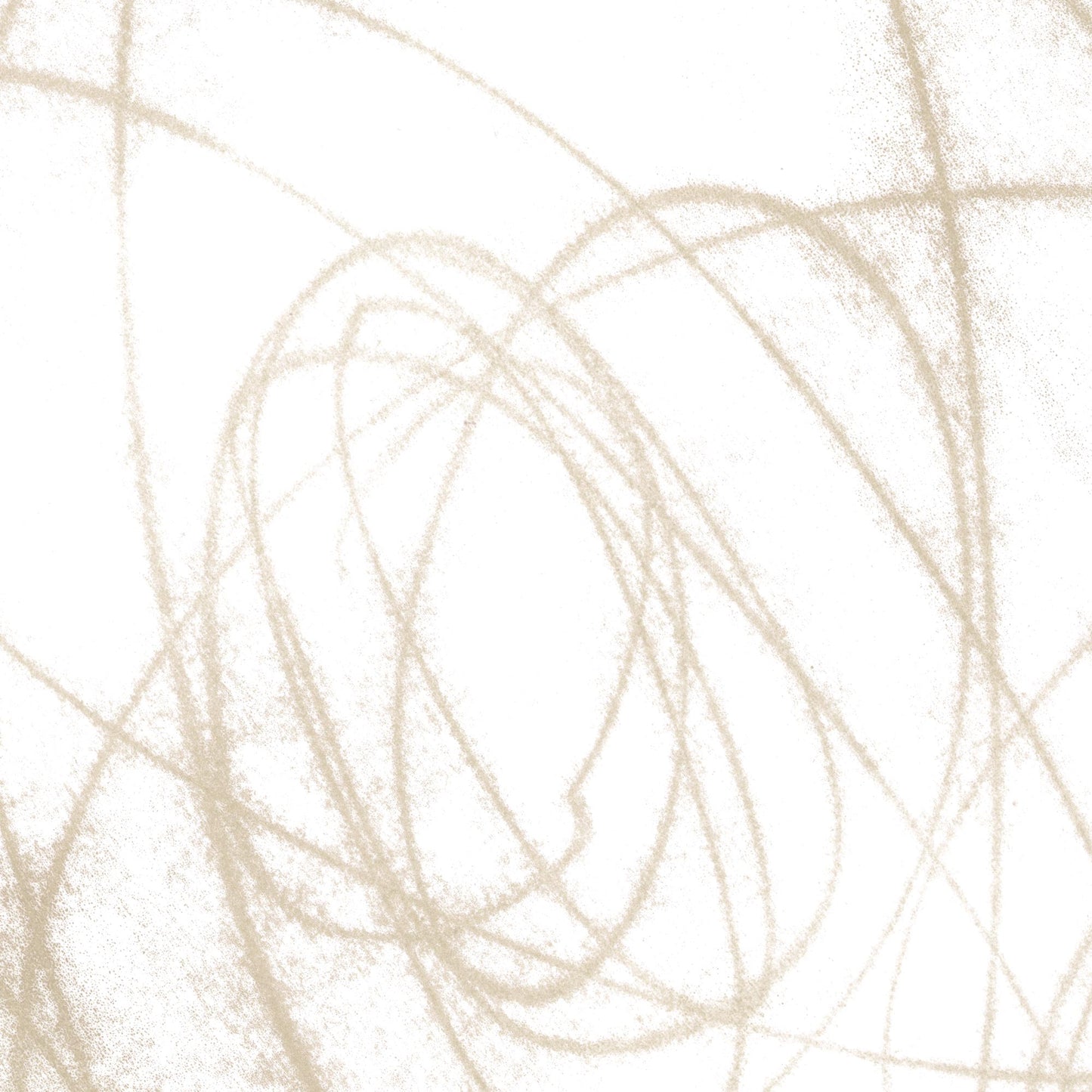 Beige Orbital Geometric Abstract Line Drawing Print