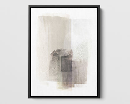 Beige and Brown Minimalist Abstract Painting Print