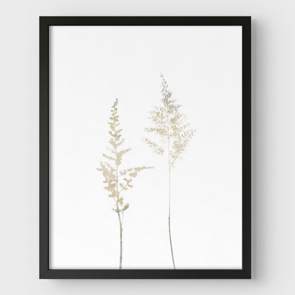 Beige Wildflower Print