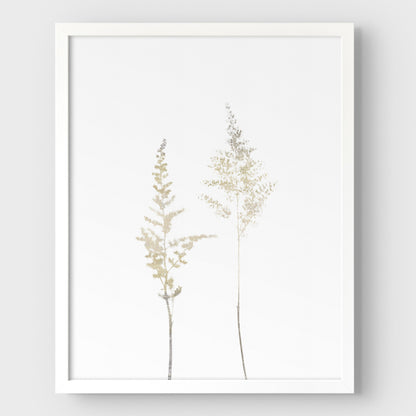 Beige Wildflower Print