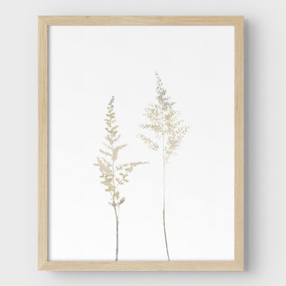 Beige Wildflower Print