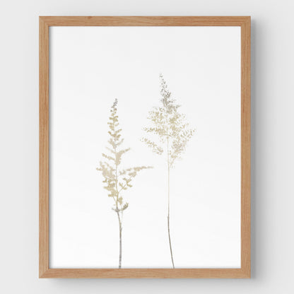 Beige Wildflower Print