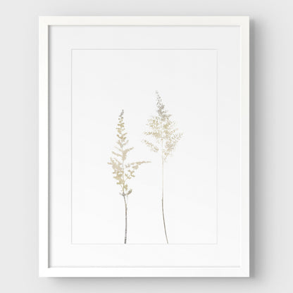 Beige Wildflower Print