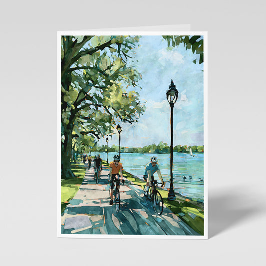 Minneapolis Chain of Lakes Bike Path Note Card