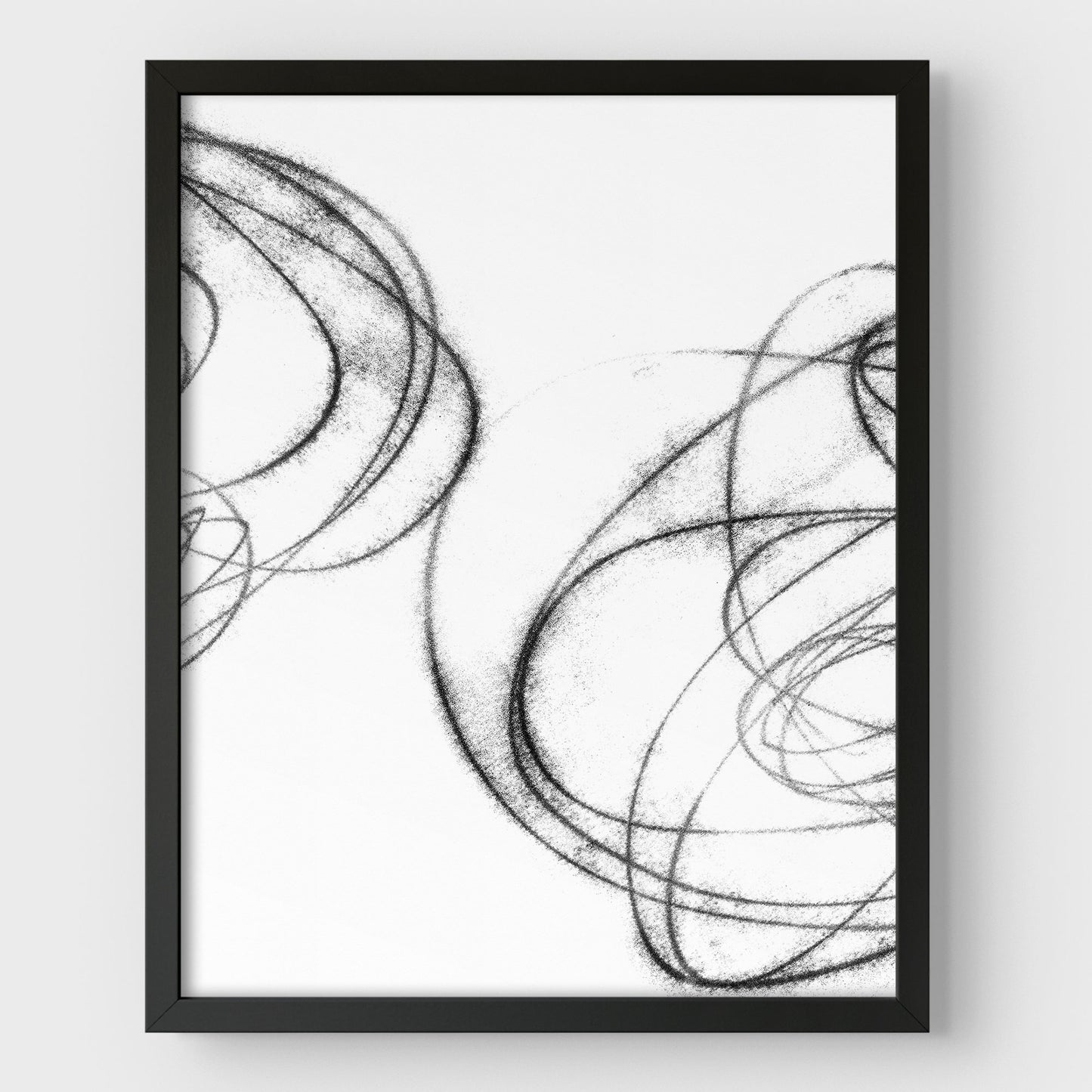 Black and White Scribble III Print