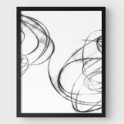 Black and White Scribble III Print