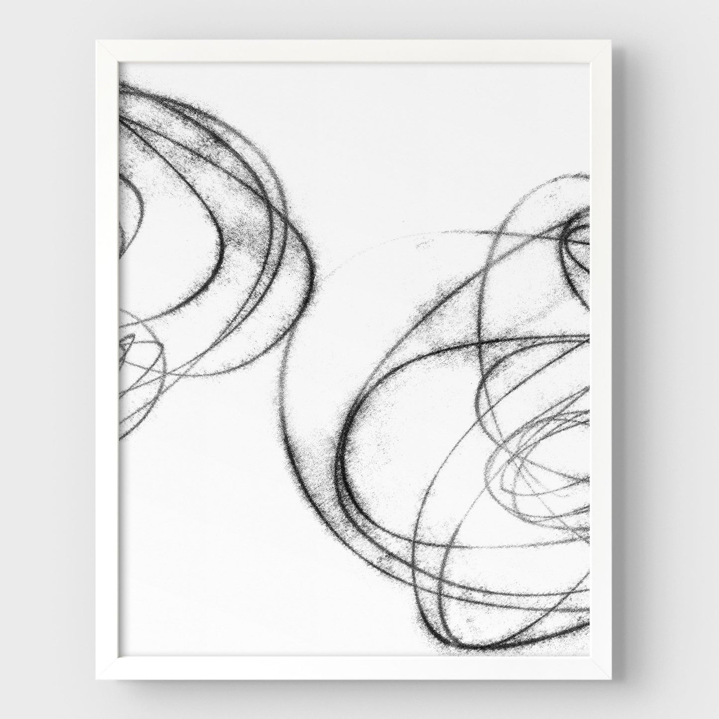 Black and White Scribble III Print