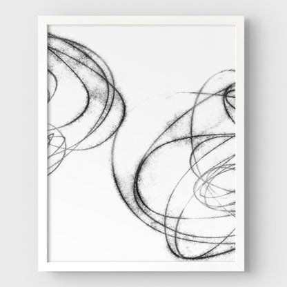 Black and White Scribble III Print