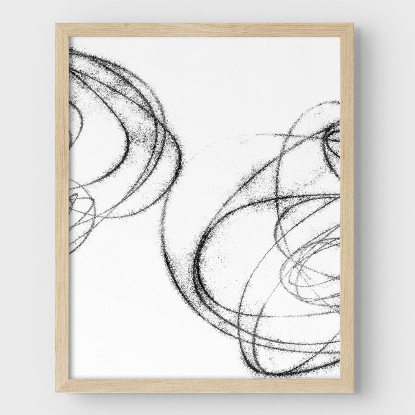 Black and White Scribble III Print