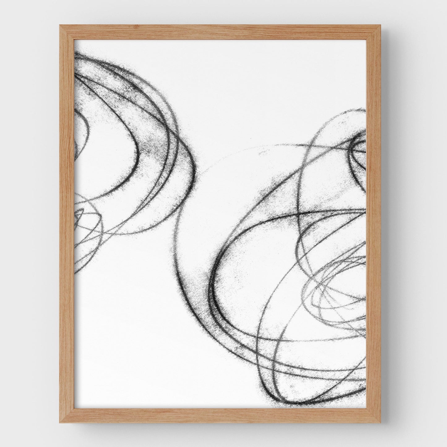 Black and White Scribble III Print