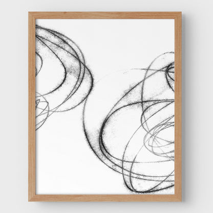 Black and White Scribble III Print