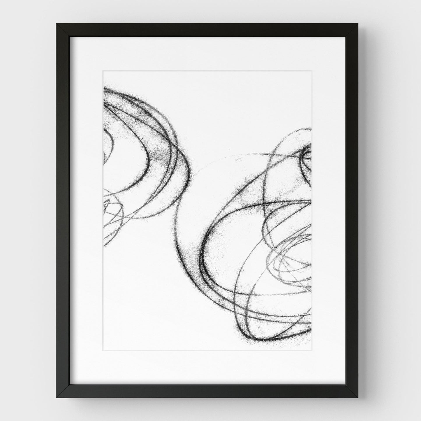 Black and White Scribble III Print