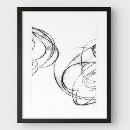 Black and White Scribble III Print