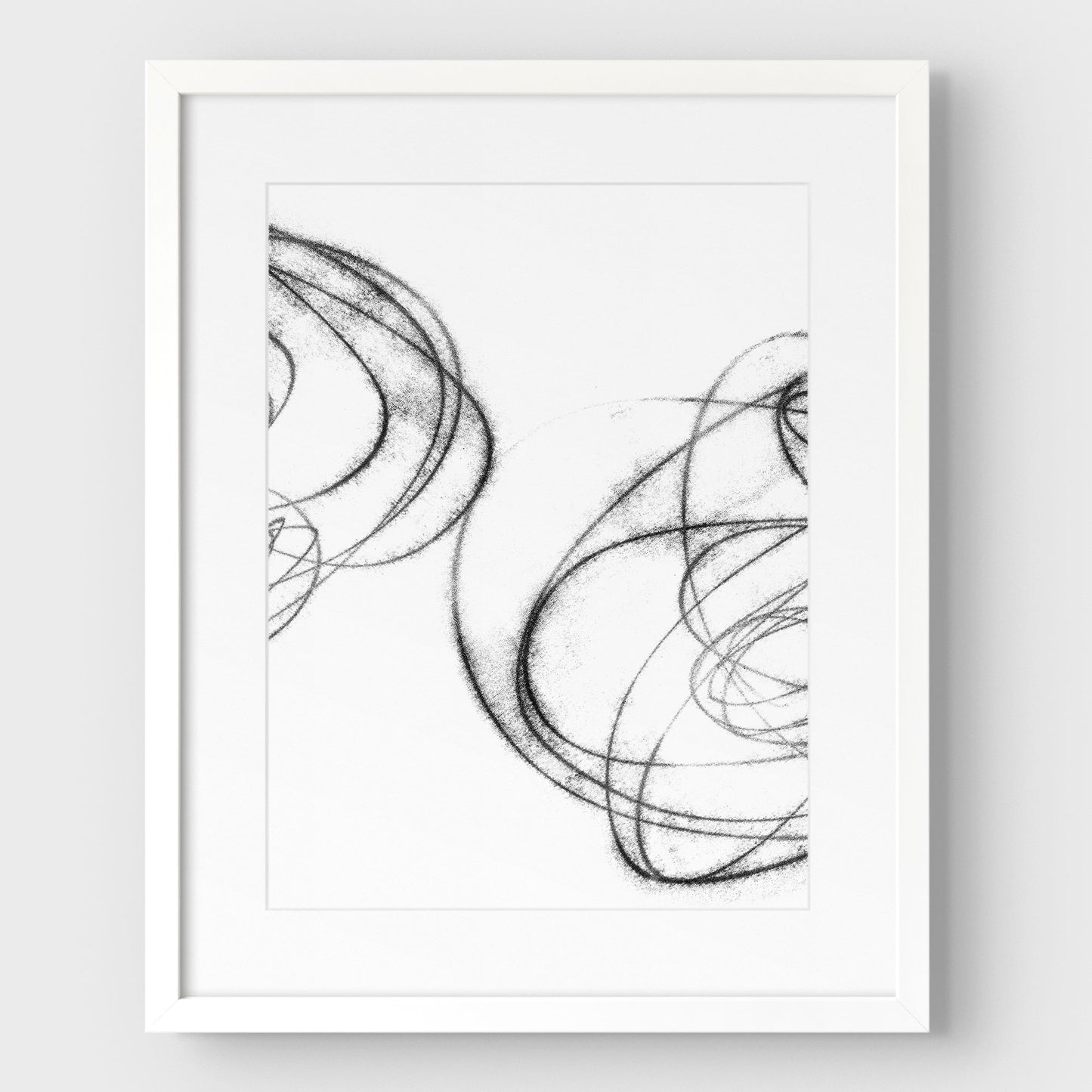 Black and White Scribble III Print