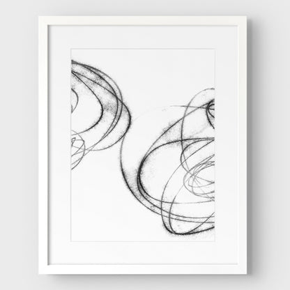 Black and White Scribble III Print