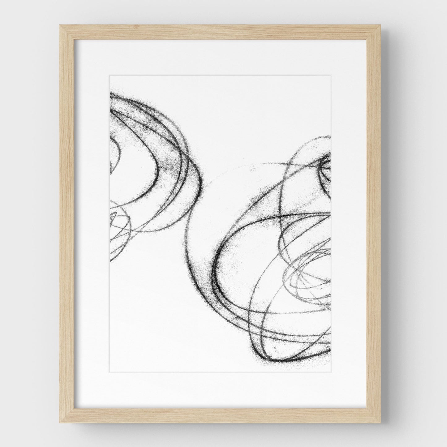 Black and White Scribble III Print